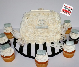 Rosette Clutch Birthday Cake-Chanel Inspired
